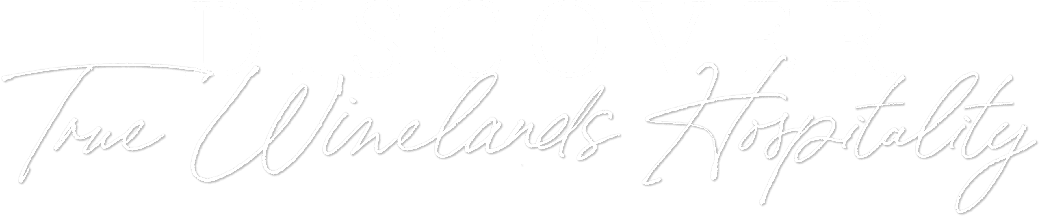 True Winelands Hospitality logo in white script